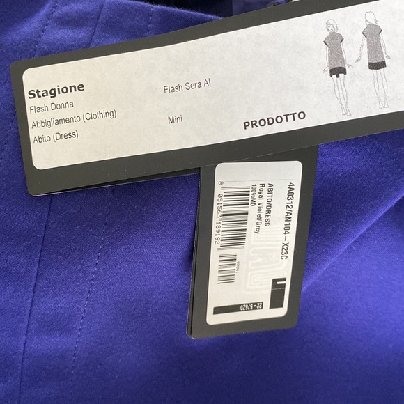 Patrizia Pepe Royal Violet Gray Dress New - Picture 12 of 12